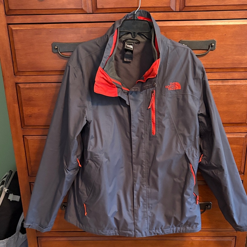 The North Face Gray and Orange Ski Jacket